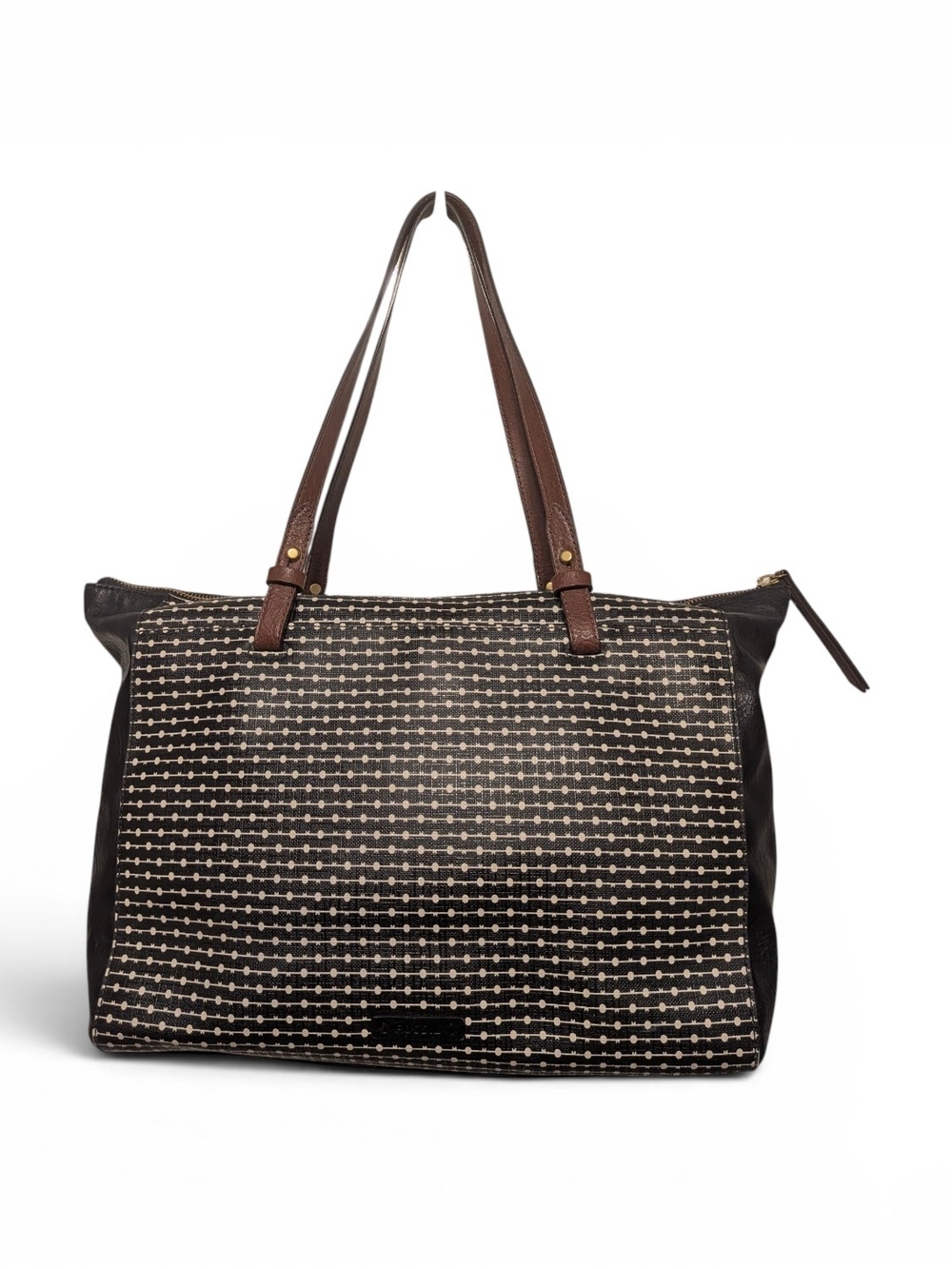 Fossil Rachel Black & Brown Tote Bag for Women